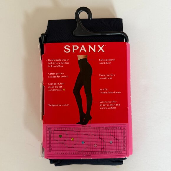 SPANX Shape Slimming Tummy Mid-Thigh Tight-End Tights Navy - Picture 5 of 6